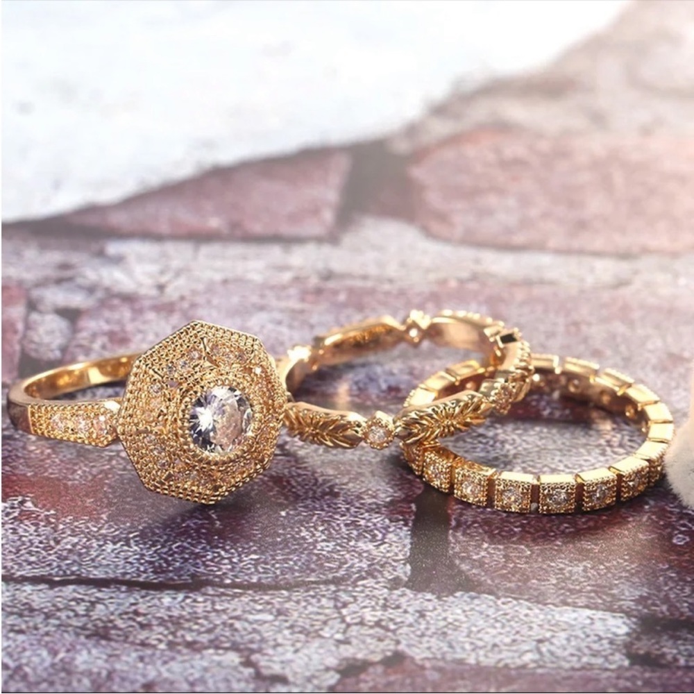 NEW Luxury 3PC Bridal Ring Sets - Picture 6 of 6